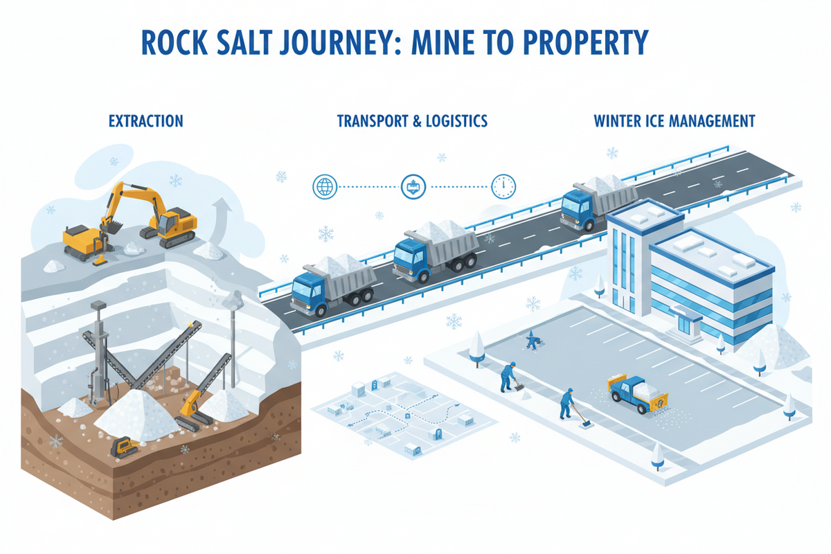 Rock Salt Transportation and Logistics: From Mine to Property