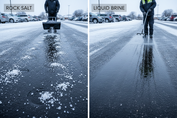 Rock Salt vs. Liquid Brine: Comparing Application Methods