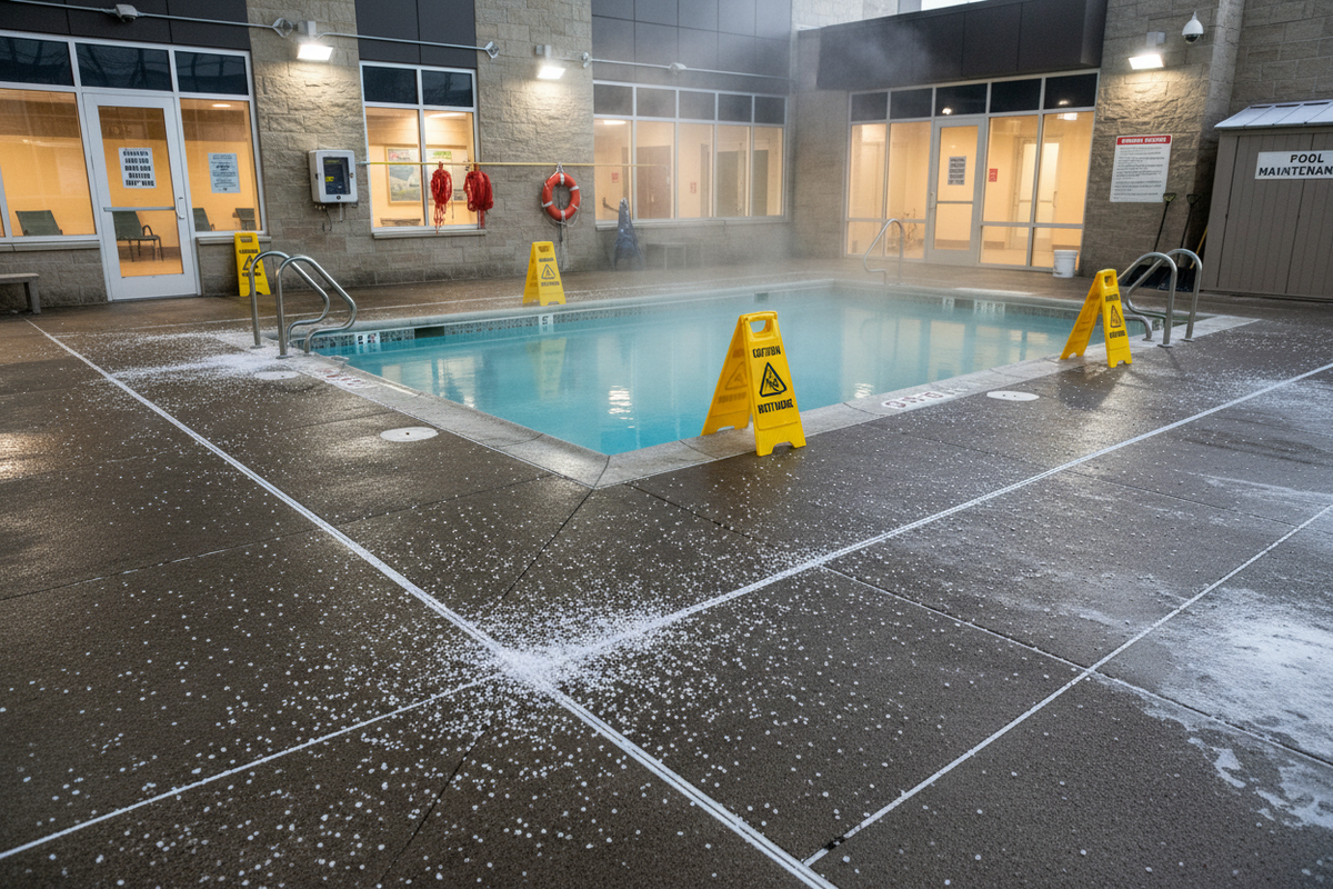 Winter Pool Deck Safety: Ice Management for Aquatic Facilities